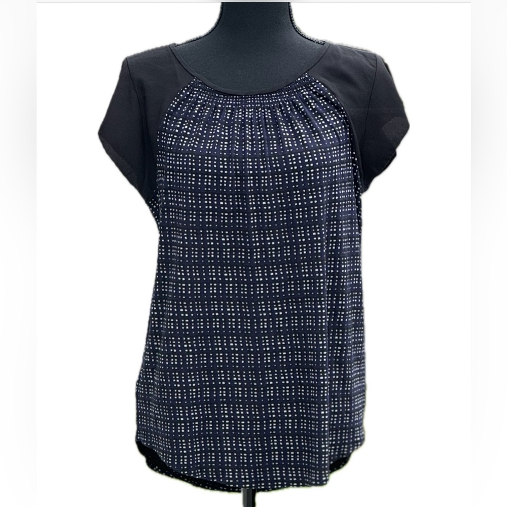 Loft Short Sleeve Geometric Top